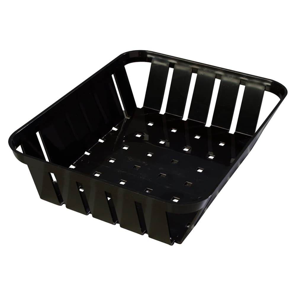 Carlisle Stackable Rectangular Basket - 10 3/8" x 8" x 2 1/2", Plastic, Black (4403103)