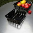 Carlisle Stackable Rectangular Basket - 10 3/8" x 8" x 2 1/2", Plastic, Black (4403103) thumbnail 2