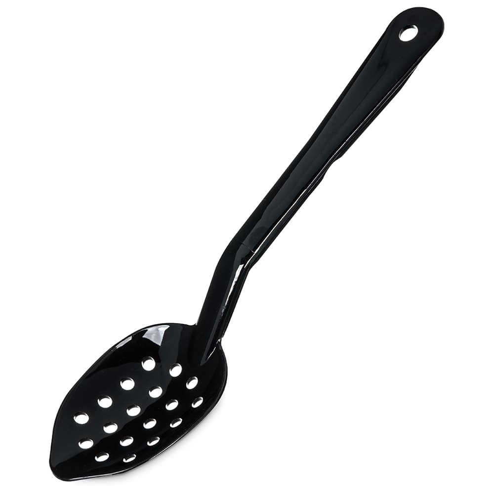 Carlisle 11" Perforated Serving Spoon - Plastic, Black (441103)