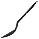 Carlisle 11" Perforated Serving Spoon - Plastic, Black (441103) thumbnail 2