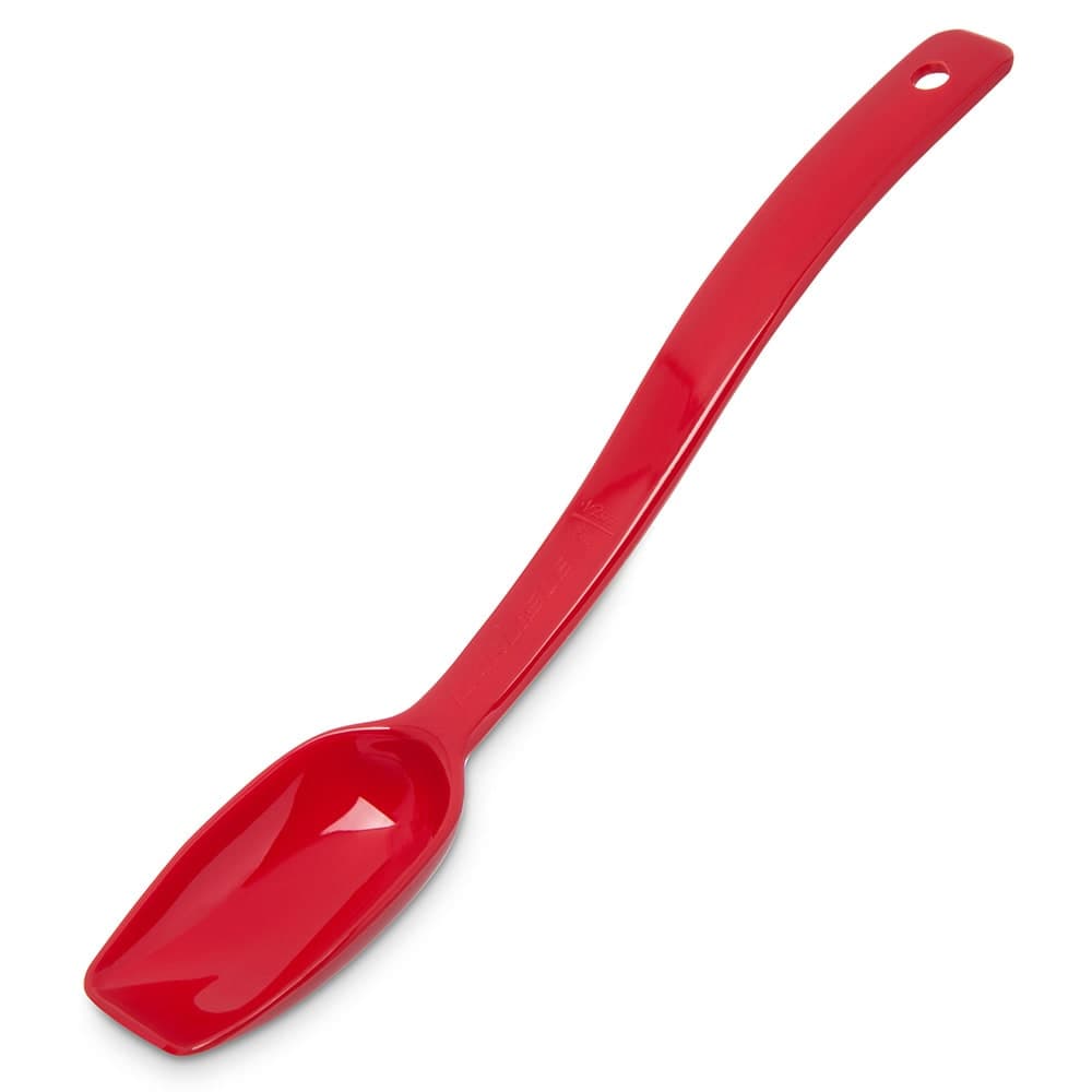 Carlisle 8"L Solid Salad/Buffet Spoon w/  1/2 oz Capacity, Plastic, Red (446005)