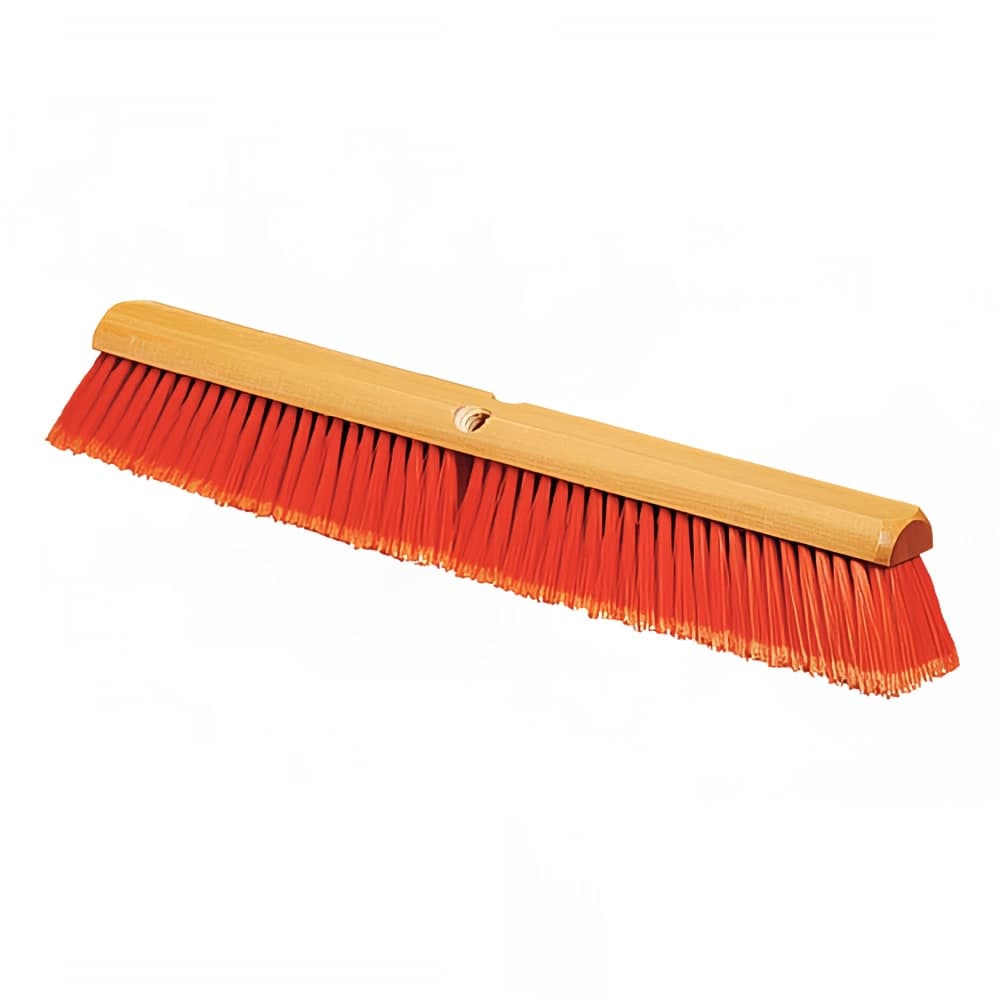 Carlisle 24" Push Broom Head w/ Polypropylene Bristles, Orange (4501424)