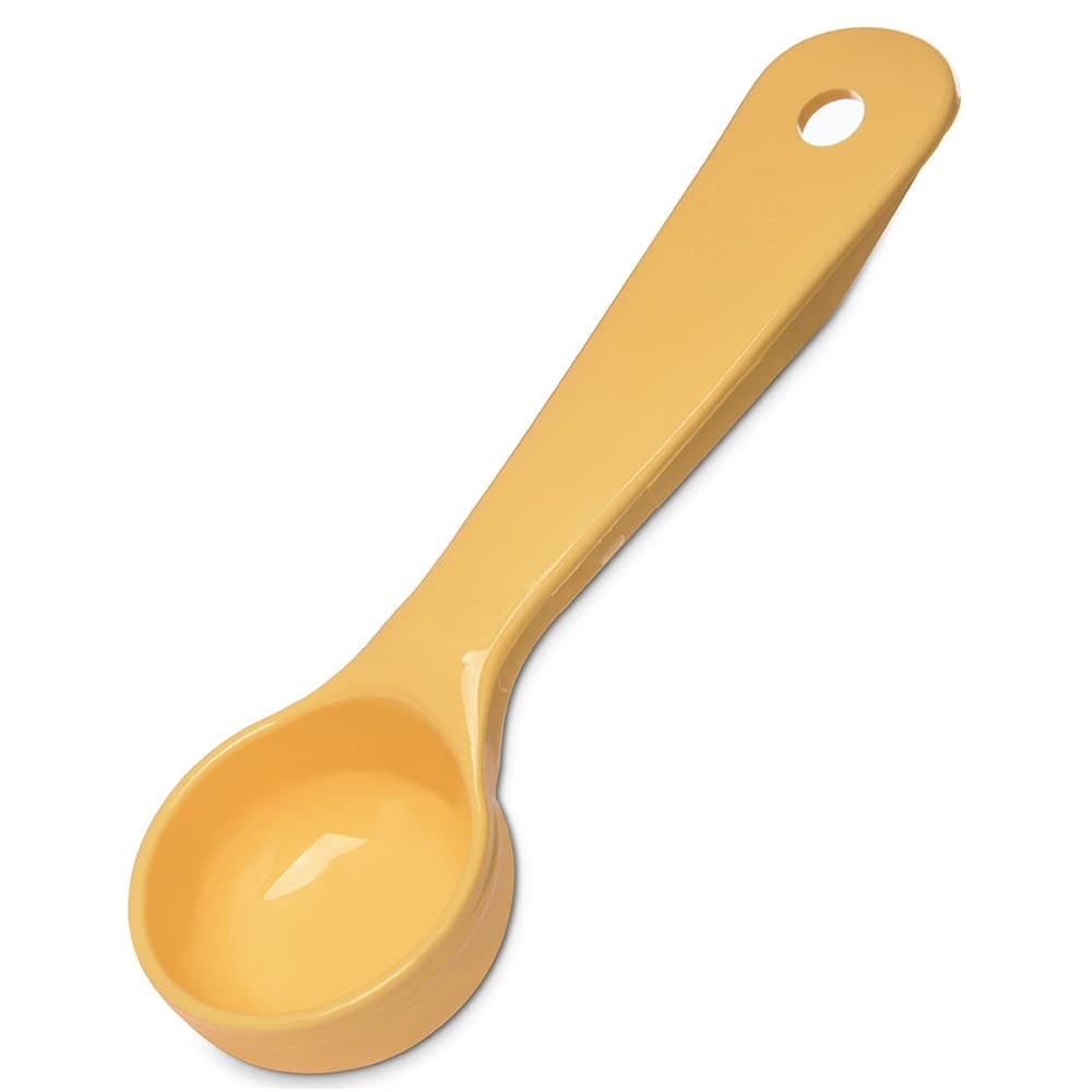 Carlisle 1 oz Solid Portion Spoon w/ Flat Bottom, Plastic, Yellow (492104)