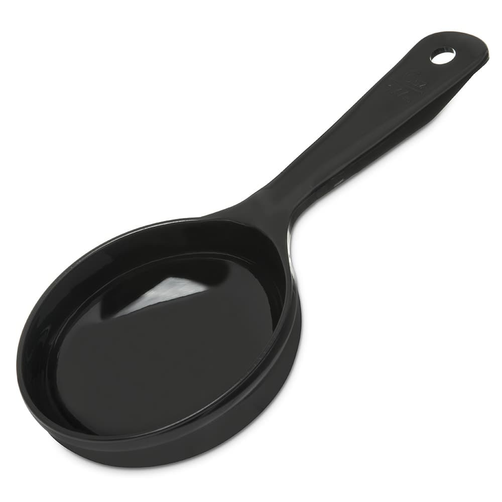 Carlisle 6 oz Solid Portion Spoon w/ Flat Bottom, Plastic, Black (493003)
