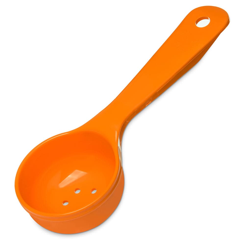 Carlisle 2 1/2 oz Perforated Measure Misers® Portion Spoon, Orange (496324)