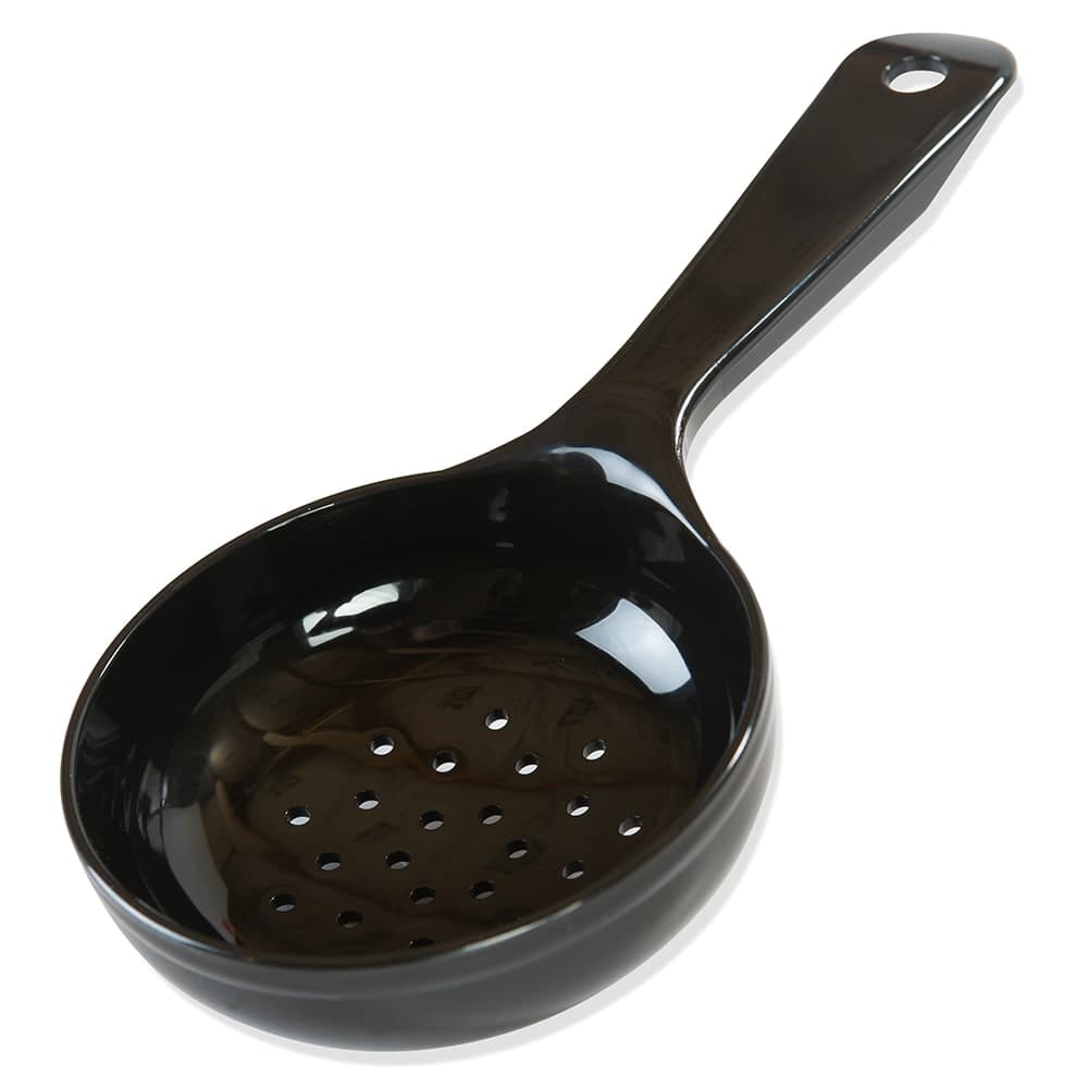 Carlisle 6 oz Perforated Measure Miser® Portion Spoon, Black (496703)