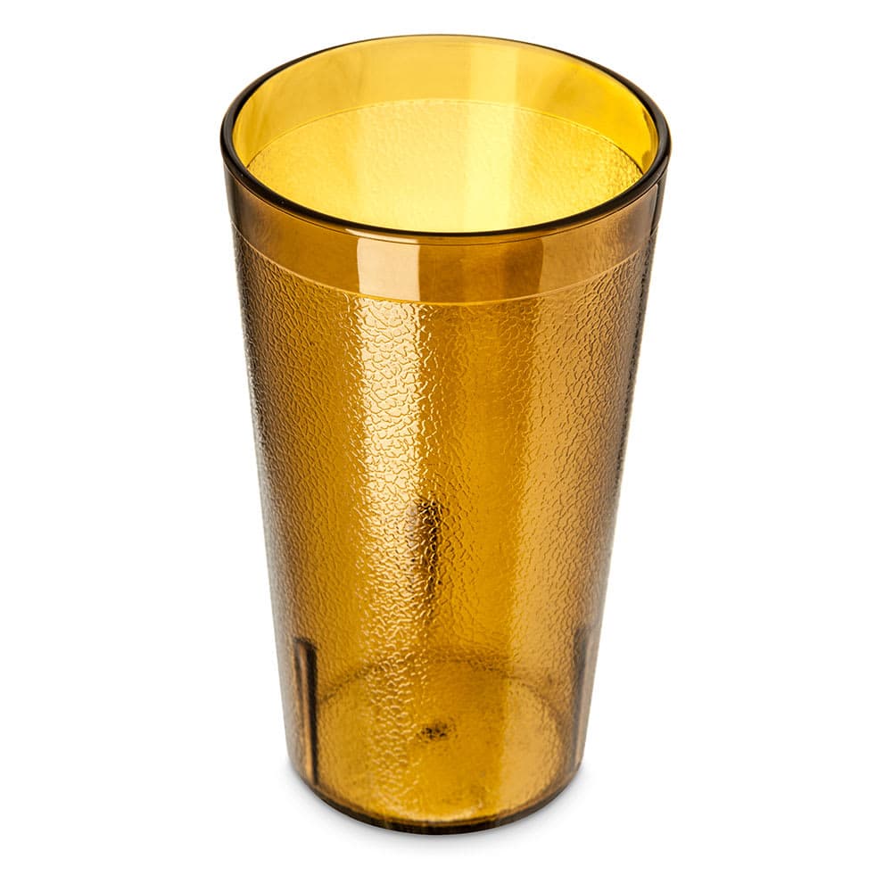 Carlisle 12 oz Amber Textured Plastic Tumbler (521213)