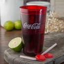 Carlisle 16 oz Ruby Textured Coca Cola® Plastic Tumbler (52163550D) thumbnail 4
