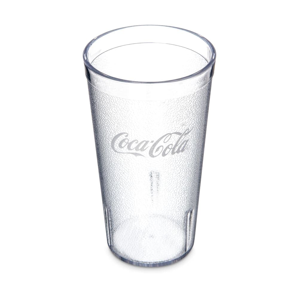 Carlisle 16 oz Clear Textured Coca Cola® Plastic Tumbler (52163550E)