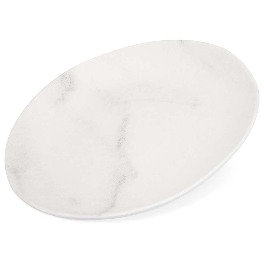 Carlisle 9" Free Form Melamine  Salad Plate, White Marble (5310637)