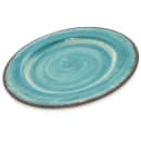 Carlisle 11" Round Melamine Dinner Plate, Aqua (5400115) thumbnail 2