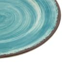 Carlisle 11" Round Melamine Dinner Plate, Aqua (5400115) thumbnail 3