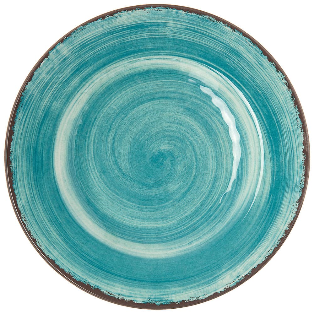 Carlisle 9" Round Melamine Salad Plate, Aqua (5400215)
