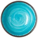 Carlisle 17 oz Round Melamine Serving Bowl, Aqua (5400515) thumbnail 2