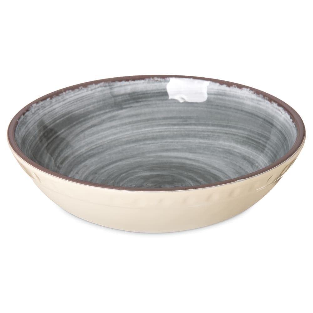 Carlisle 32 oz Round Melamine Cereal Bowl, Smoke Gray (5401918)
