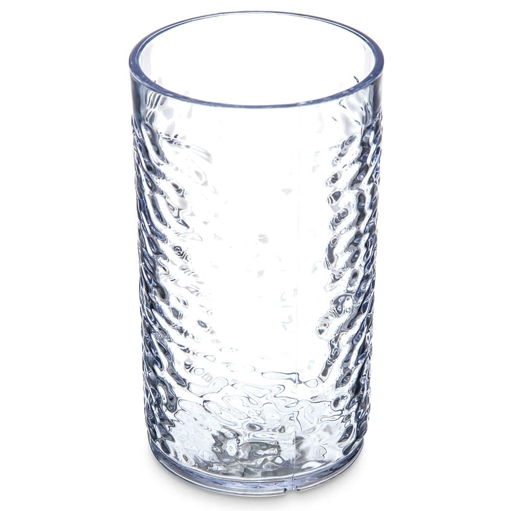 Carlisle 12 oz Clear Pebbled Plastic Tumbler (551207)