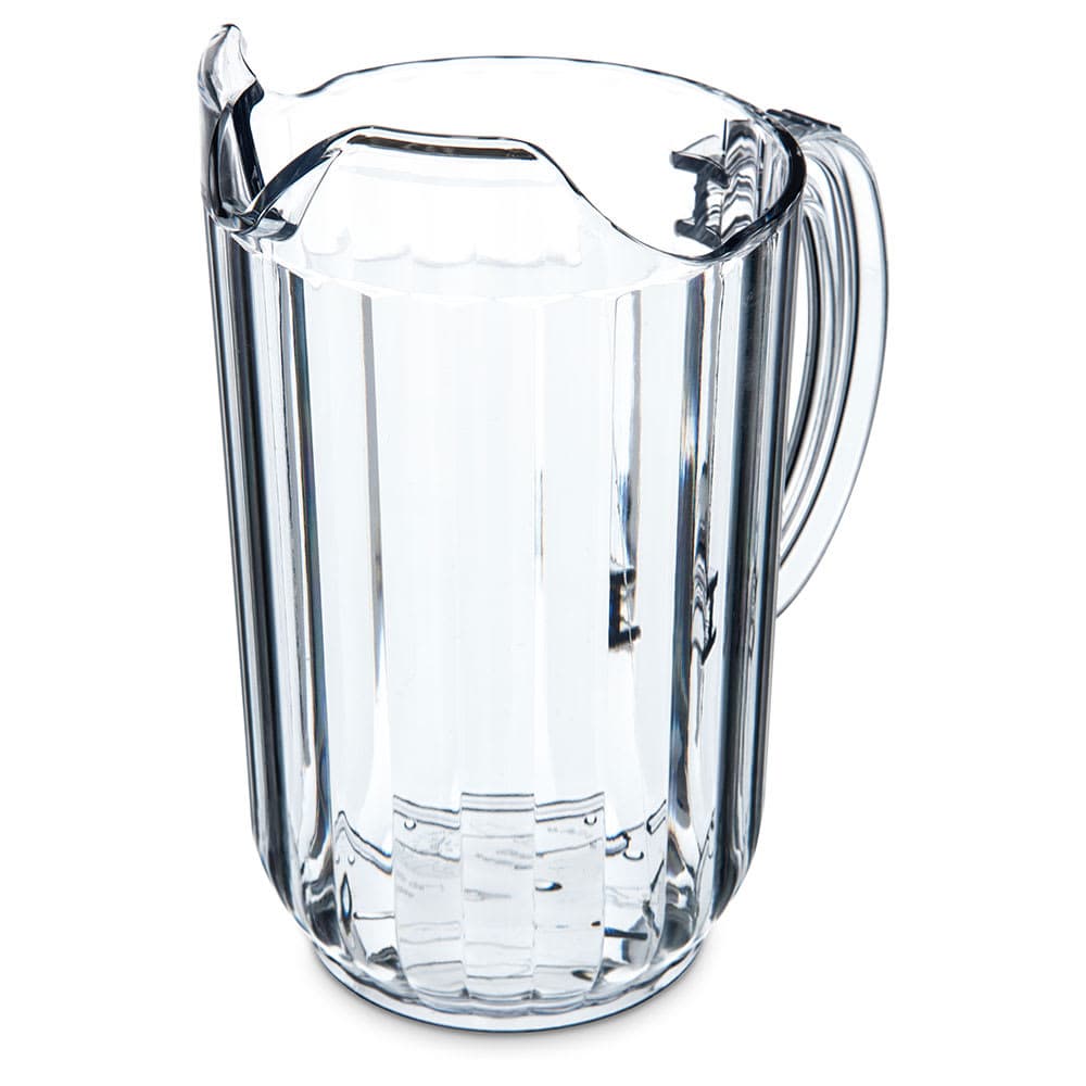 Carlisle 48 oz Plastic Pitcher w/ Fluted Sides, Clear (553807)