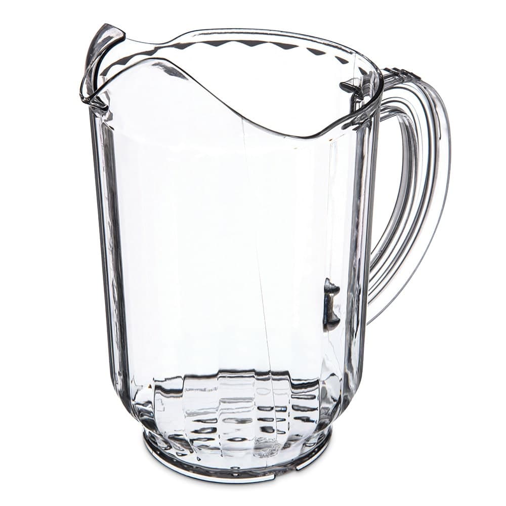 Carlisle 60 oz Plastic Pitcher w/ Thumb Grip, Clear (554007)