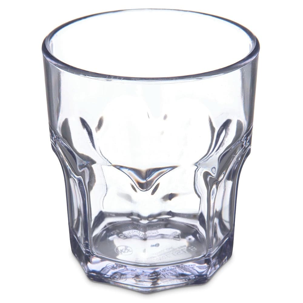 Carlisle 8 oz Louis Rocks Tumbler - Clear, SAN Plastic (580807)