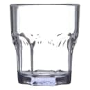Carlisle 8 oz Louis Rocks Tumbler - Clear, SAN Plastic (580807) thumbnail 2