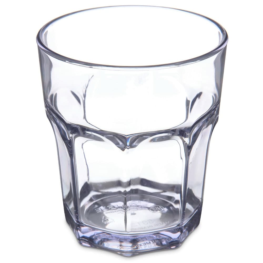 Carlisle 12 oz Clear Faceted Plastic Rocks Tumbler (581207)