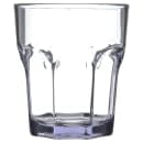 Carlisle 12 oz Clear Faceted Plastic Rocks Tumbler (581207) thumbnail 2