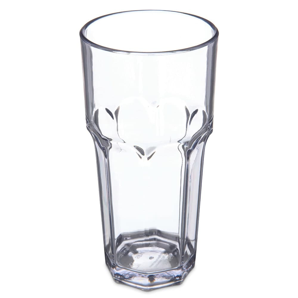 Carlisle 14 oz Clear Faceted Plastic Tumbler (581407)