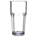 Carlisle 14 oz Clear Faceted Plastic Tumbler (581407) thumbnail 2