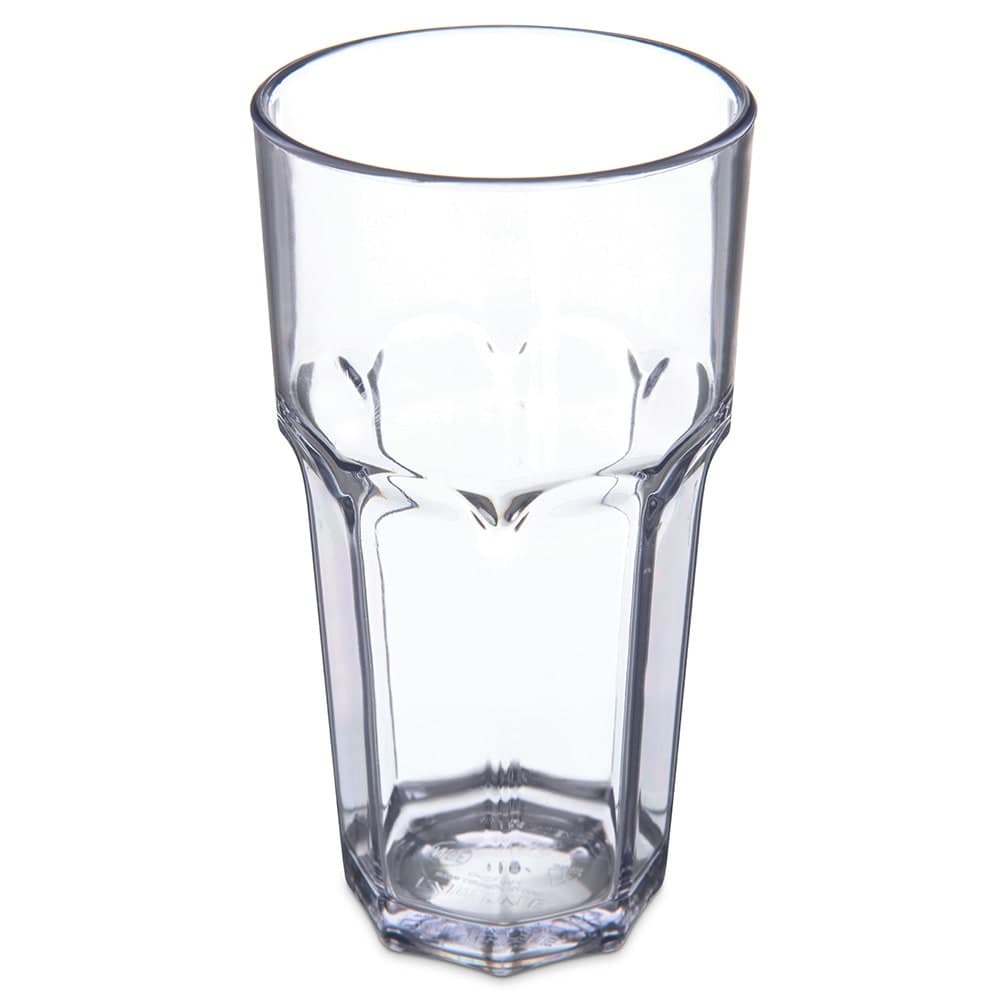 Carlisle 16 oz Clear Faceted Plastic Tumbler (581607)
