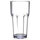 Carlisle 16 oz Clear Faceted Plastic Tumbler (581607) thumbnail 2