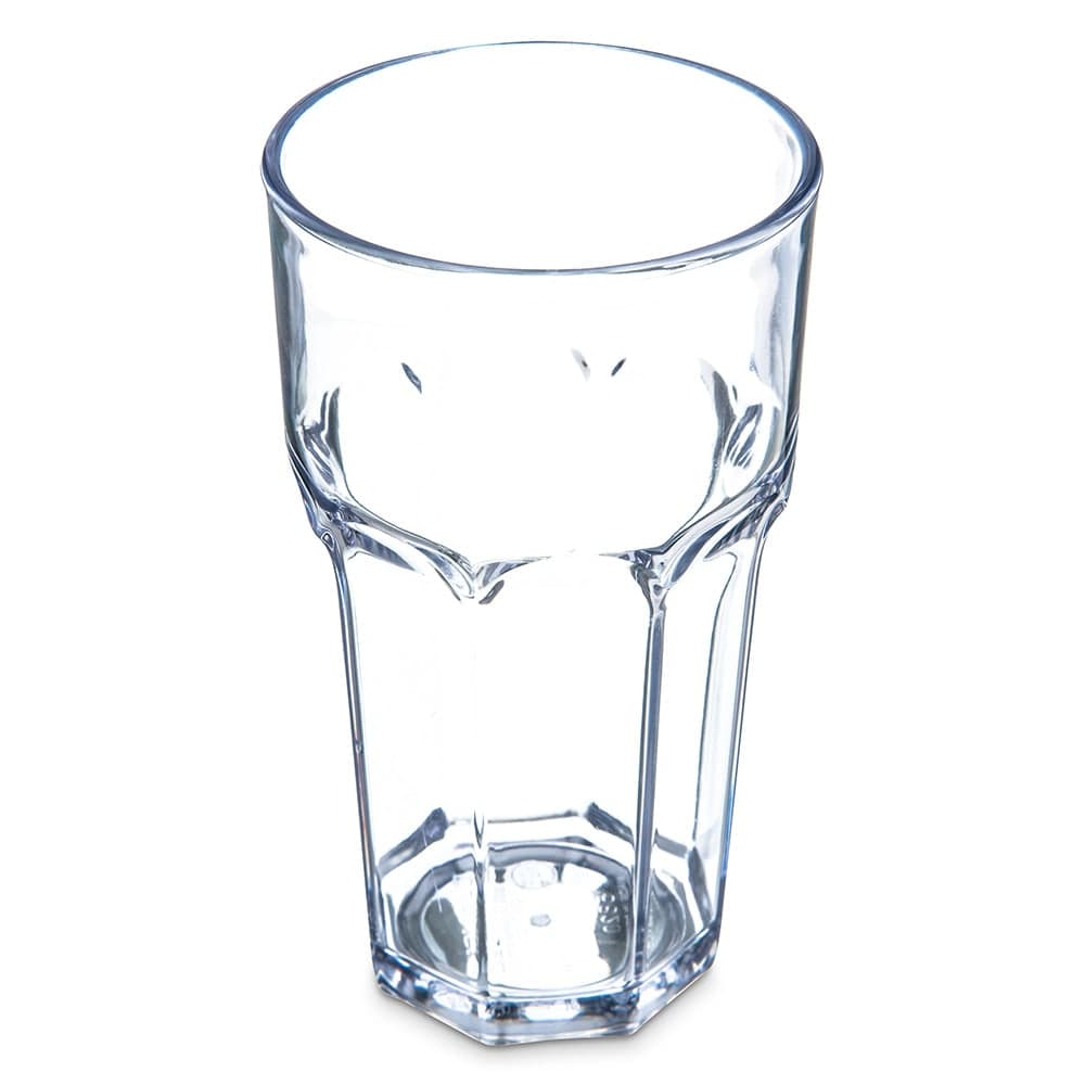 Carlisle 20 oz Clear Faceted Plastic Tumbler (582007)