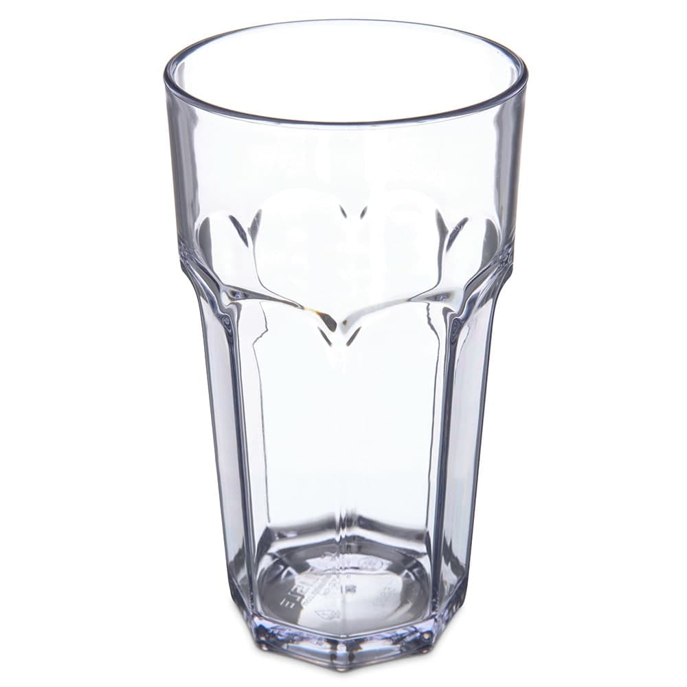 Carlisle 32 oz Clear Faceted Plastic Tumbler (583207)