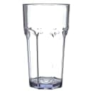 Carlisle 32 oz Clear Faceted Plastic Tumbler (583207) thumbnail 2