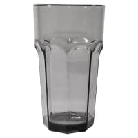 Carlisle 32 oz Clear Faceted Plastic Tumbler (583207) thumbnail 6