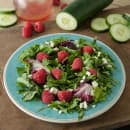 Carlisle 9" Round Melamine Salad Plate, Aqua (6400215) thumbnail 5