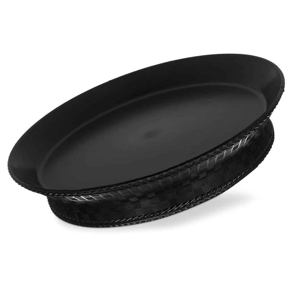 Carlisle 10-3/8" Round WeaveWear Platter - Plastic, Black (652703)
