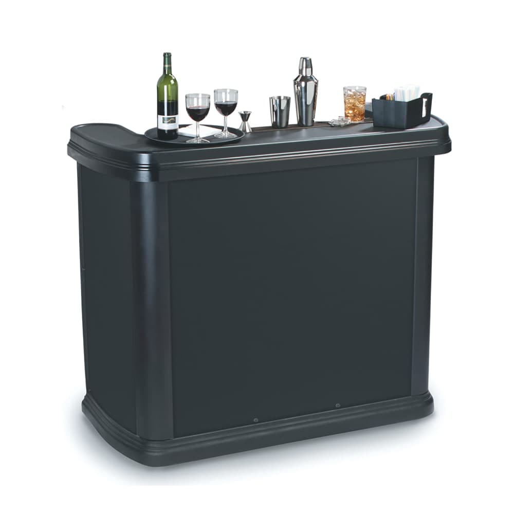 Carlisle 56" Maximizer Portable Bar - 15 gal Ice Bin, Polyethylene, Black (755003)
