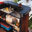 Carlisle 56" Portable Bar - 15 gal Ice Bin, Polyethylene, Cherrywood (7550094) thumbnail 2