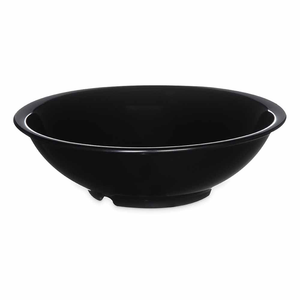 Carlisle 24 oz Round Melamine Salad Bowl, Black (800B03)