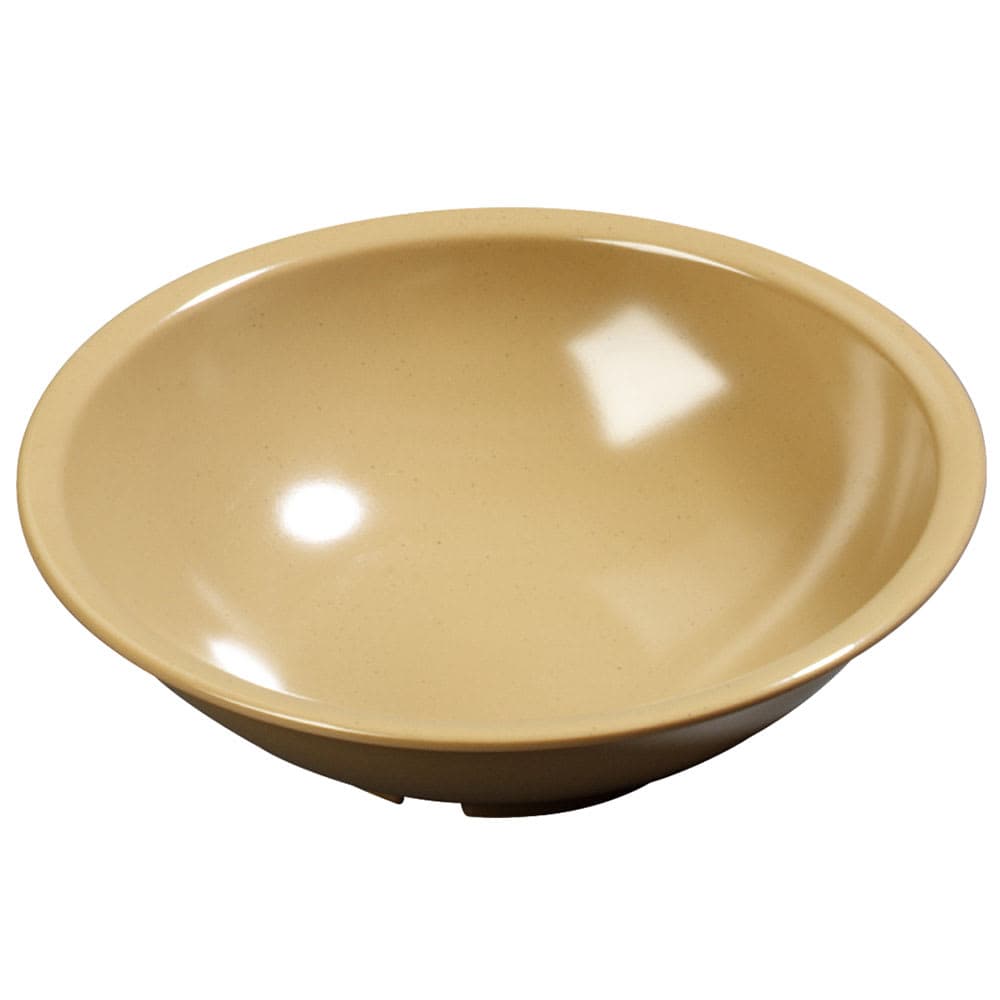 Carlisle 24 oz Round Melamine Salad Bowl, Maple (800M20)