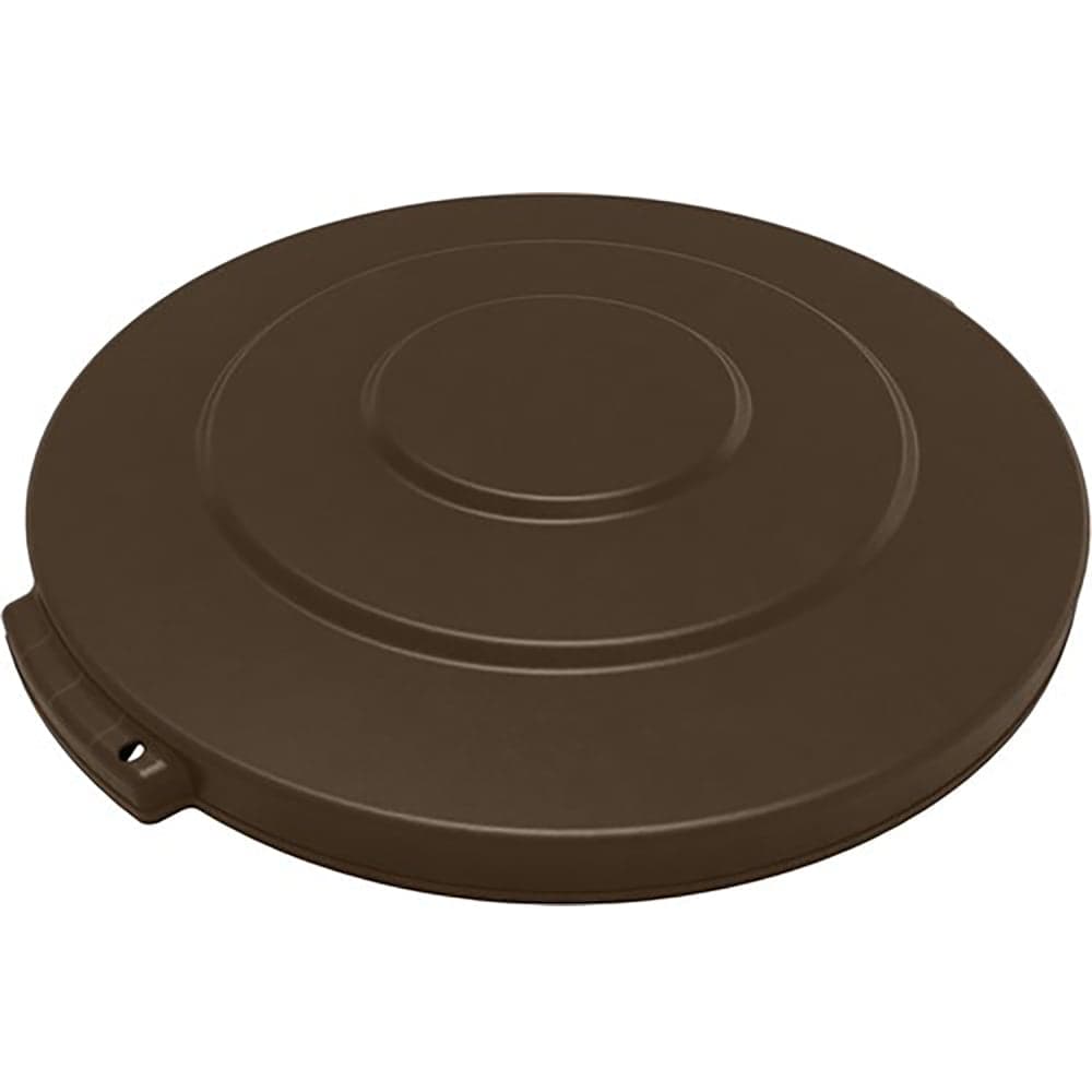 Carlisle Round Flat Top Lid for 10 gal Trash Can- Plastic, Brown (84101101)