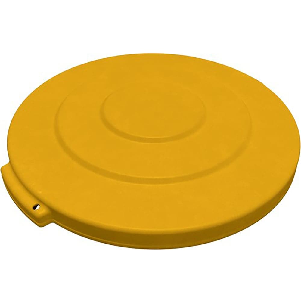 Carlisle Round Flat Top Lid for 10 gal Trash Can - Plastic, Yellow (84101104)