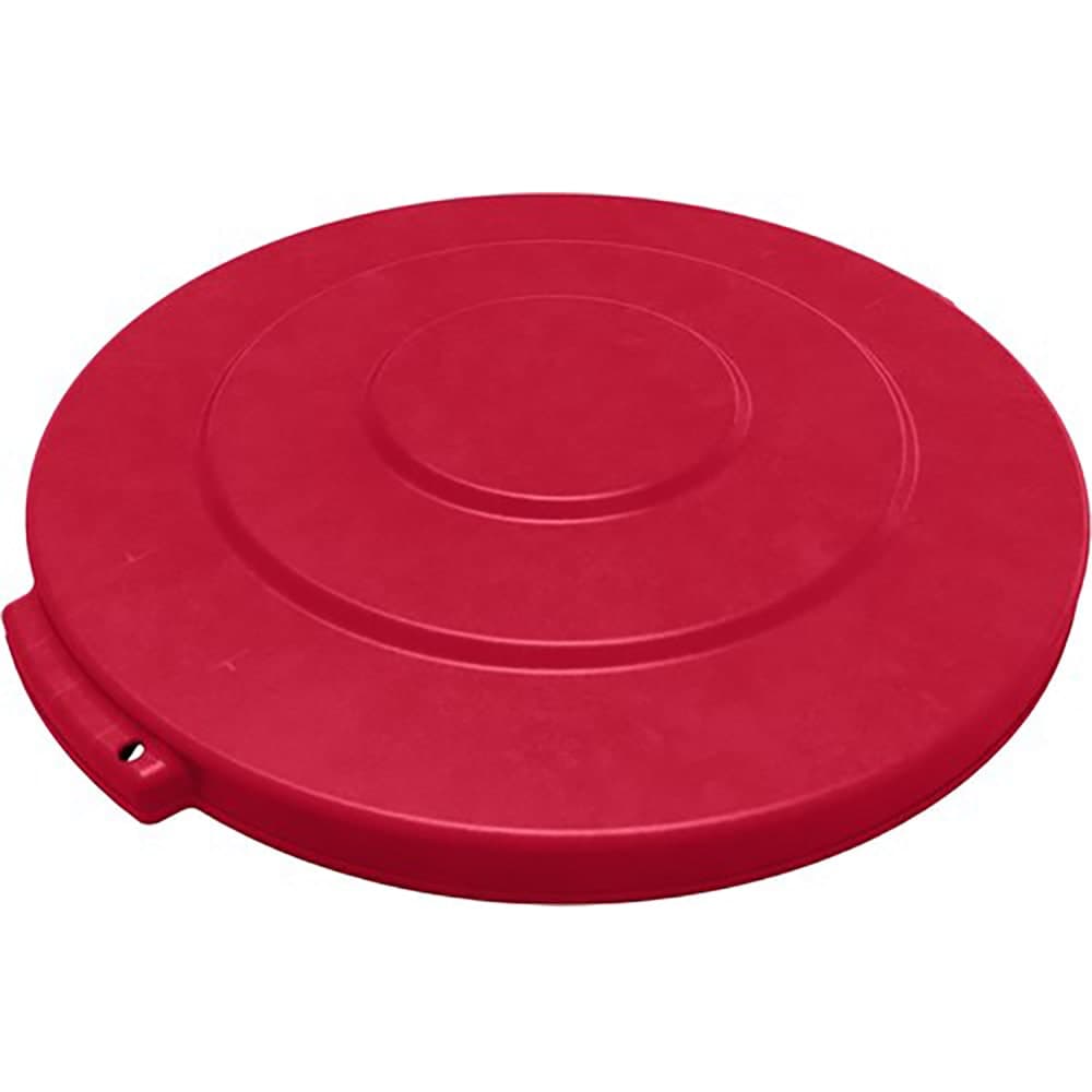 Carlisle Round Flat Top Lid for 10 gal Trash Can - Plastic, Red (84101105)
