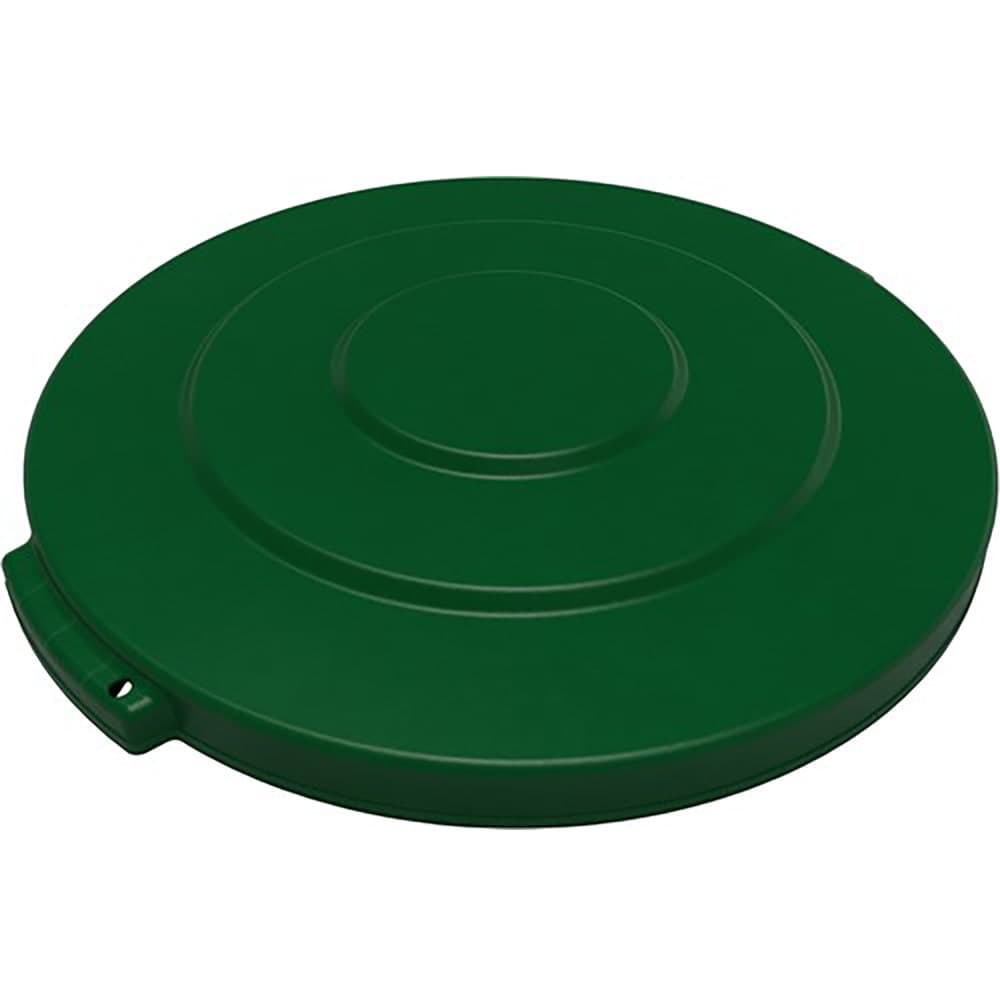 Carlisle Round Flat Top Lid for 10 gal Trash Can - Plastic, Green (84101109)