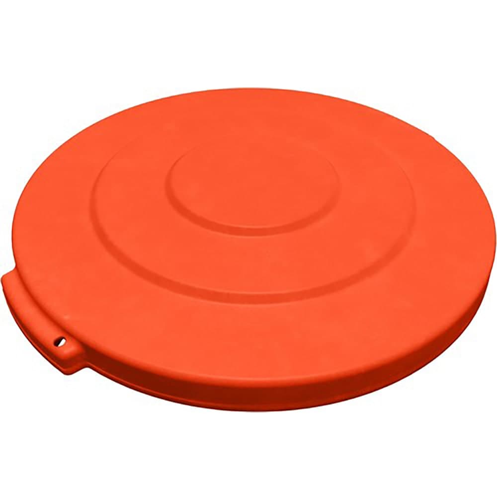 Carlisle Round Flat Top Lid for 10 gal Trash Can - Plastic, Orange (84101124)
