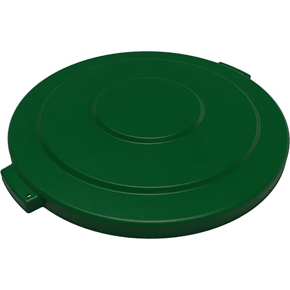 Carlisle Round Flat Top Lid for 20 gal Trash Can - Plastic, Green (84102109)