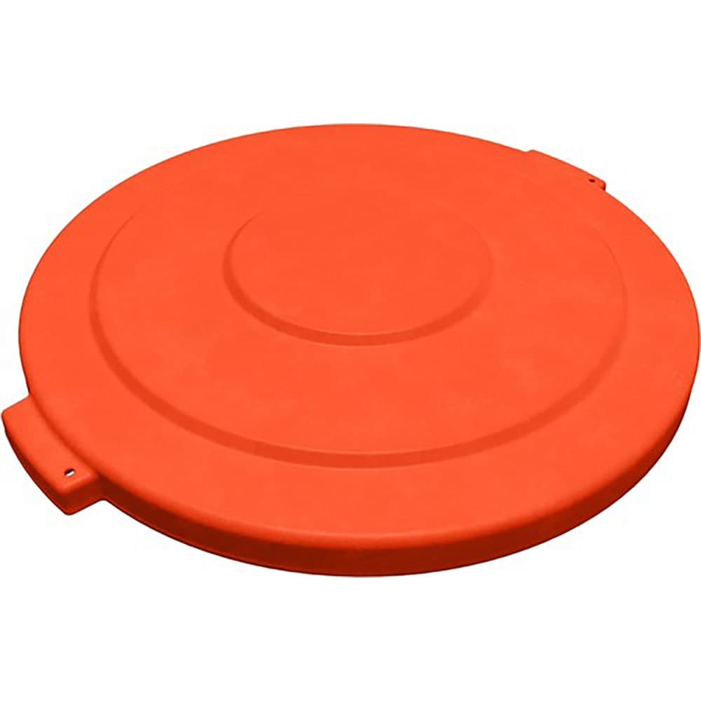 Carlisle Round Flat Top Lid for 20 gal Trash Can - Plastic, Orange (84102124)