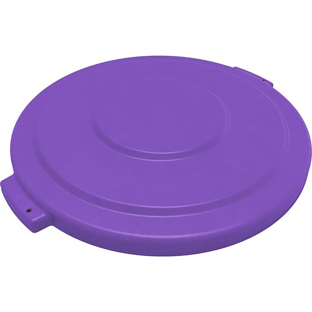 Carlisle Round Flat Top Lid for 20 gal Trash Can - Plastic, Purple (84102189)