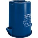 Carlisle 32 gallon Blue Recycling Waste Container - Plastic, Round, Built-in Handles (841032REC14) thumbnail 3