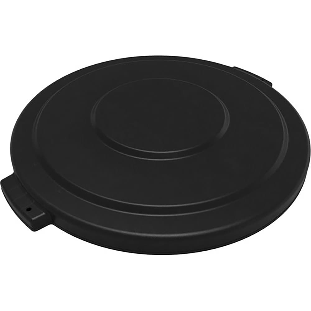 Carlisle Round Flat Top Lid for 32 gal Trash Can - Plastic, Black (84103303)